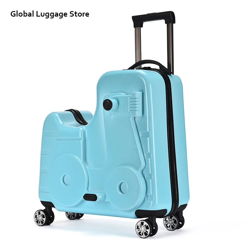 24 дюйма детей прокатки Чемодан вращающиеся колеса детский салон троллейбуса для