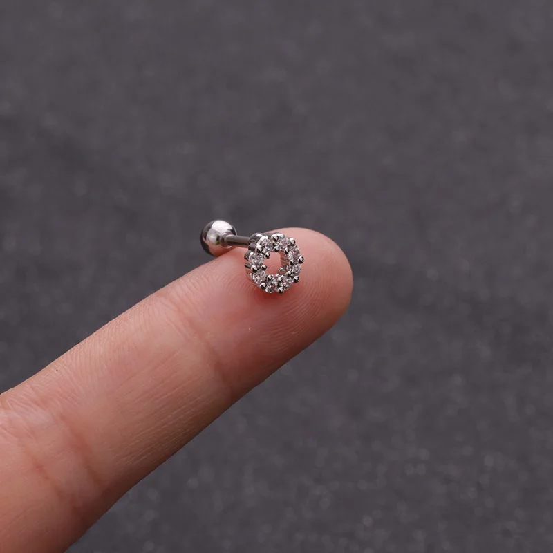 1 шт. Cz квадратные круглые серьги в виде бабочек перьев хрящей 16 г | Украшения и