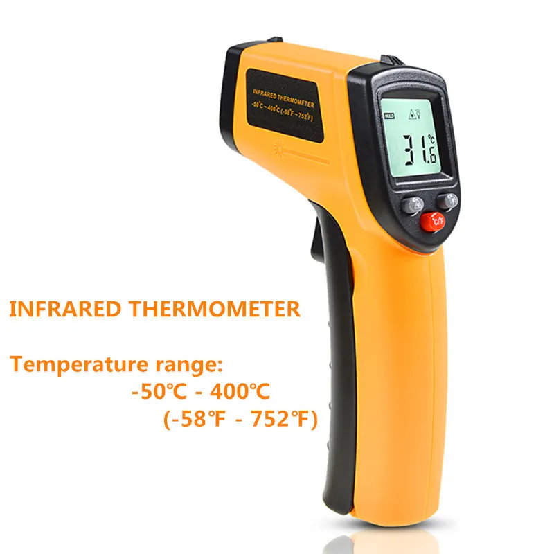 GM320 Digital Infrared Thermometer Forehead Ear Non-Contact Body IR Gun Laser Handheld Temp LCD Pyrometer Temperature Meter