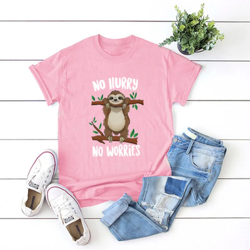 Летняя Милая футболка с мультяшным принтом в стиле Харадзюку женская одежда для