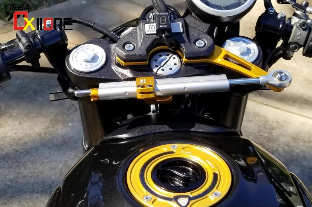 Алюминиевые аксессуары для мотоциклов 1 Комплект рулевой стабилизации демпфер