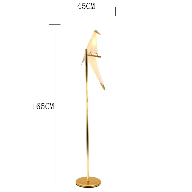 

Modern Paper Birds Floor Lamp Led Standing Lamp Kids Study Gold Desk Floor Lamp Fixtures Free Standing Lamps for Living Room