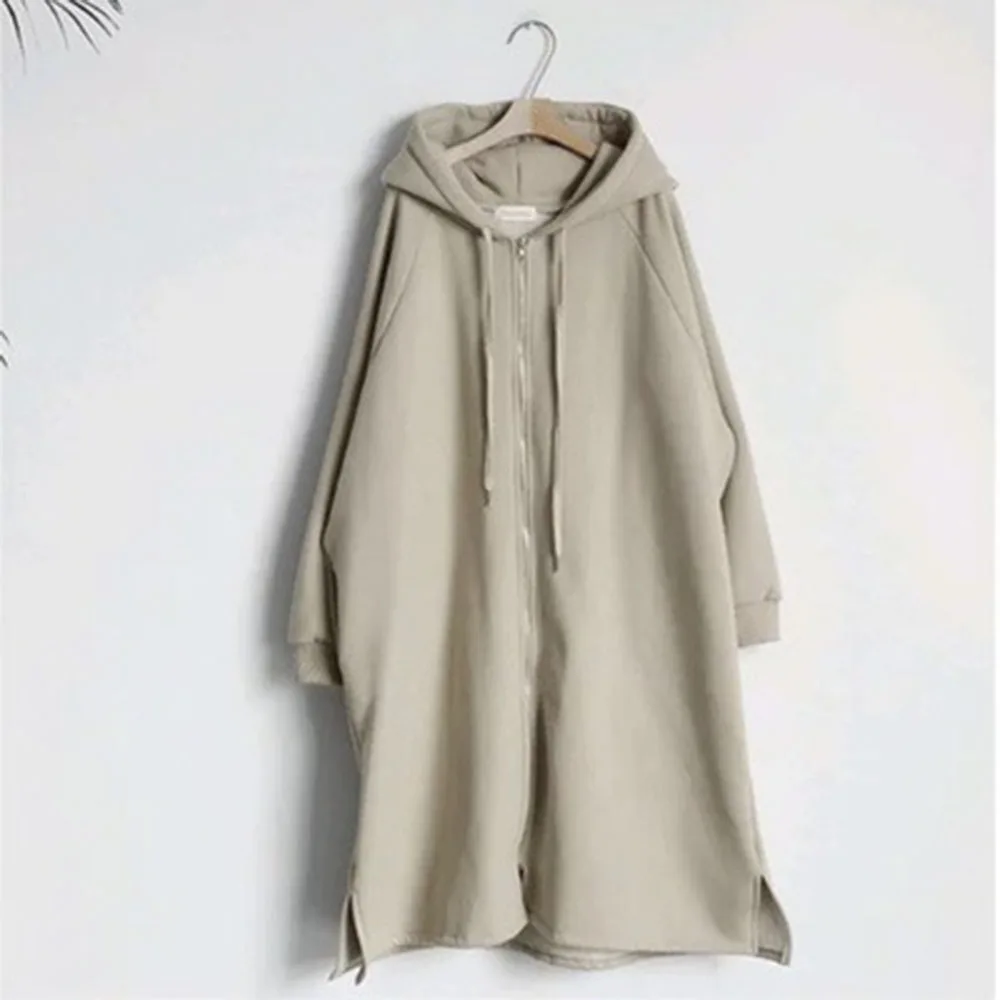 

Hoodie Women 2021 Autumn Long Hoodie Sweatshirt Long Sleeve Hooded Zipper Sweatshirt Casual Hoodies Loose Funny Female Cardigan