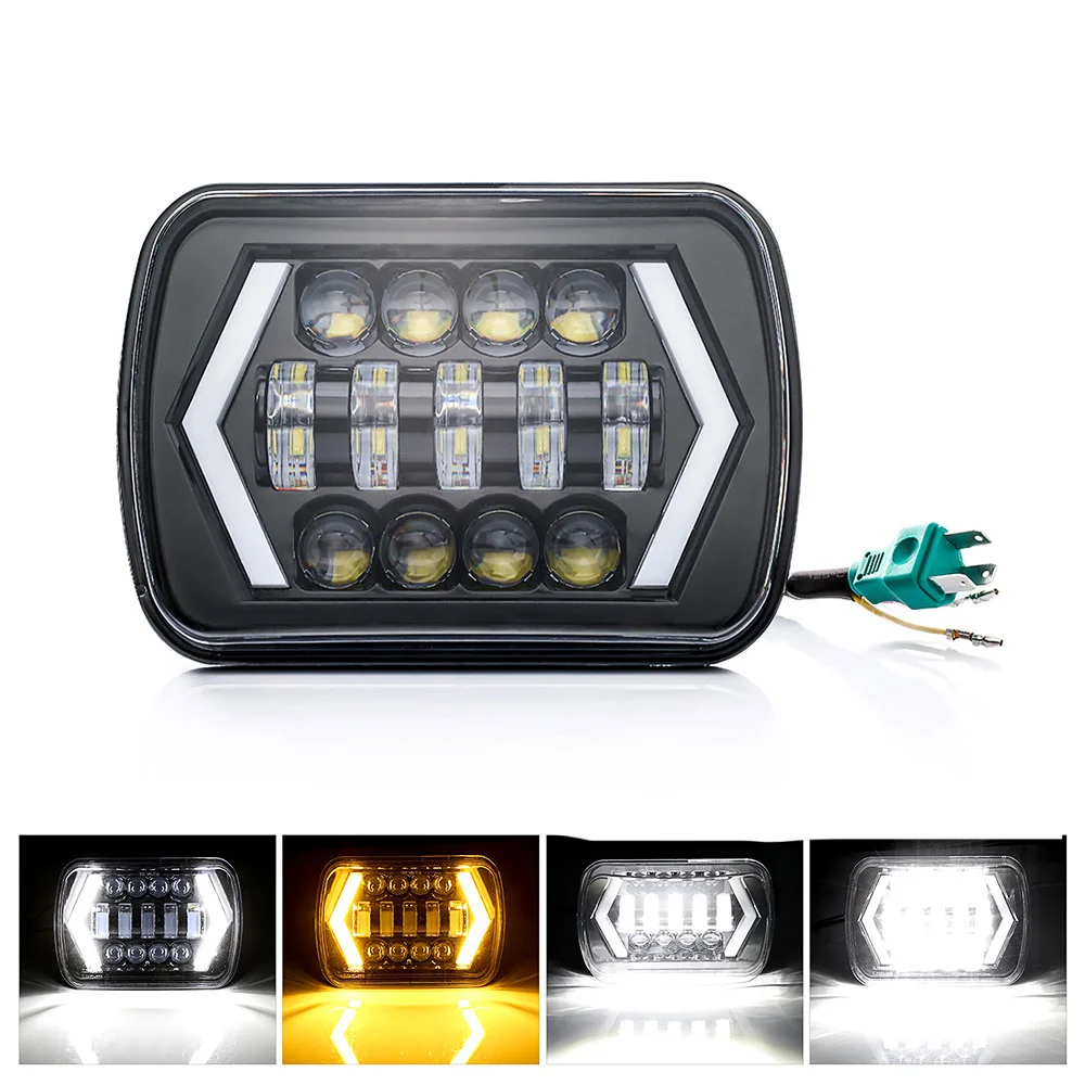 1 шт. светодиодные фары светодиодный фонарь для jeep Cherokee XJ фара wrangler yj angel eyes DRL H4
