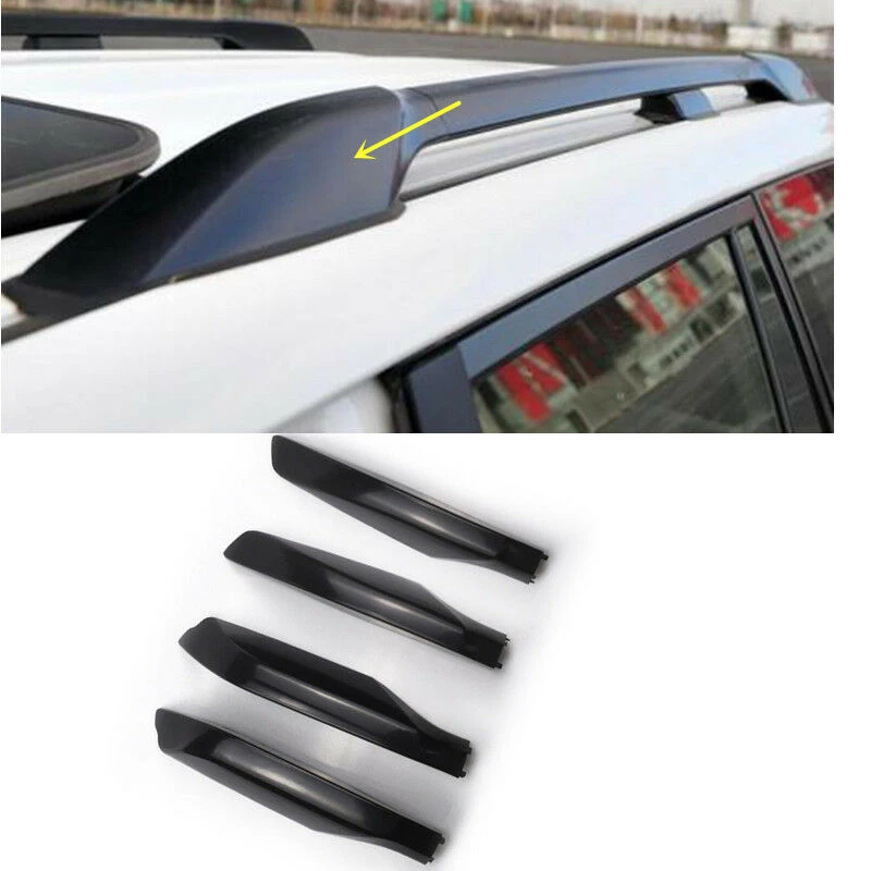 Roof Rack Rail End Cover 4Pcs Shell Cap Replacement for Toyota Land Cruiser Prado150 2010-14 2015 2016 2017 201 | Автомобили и