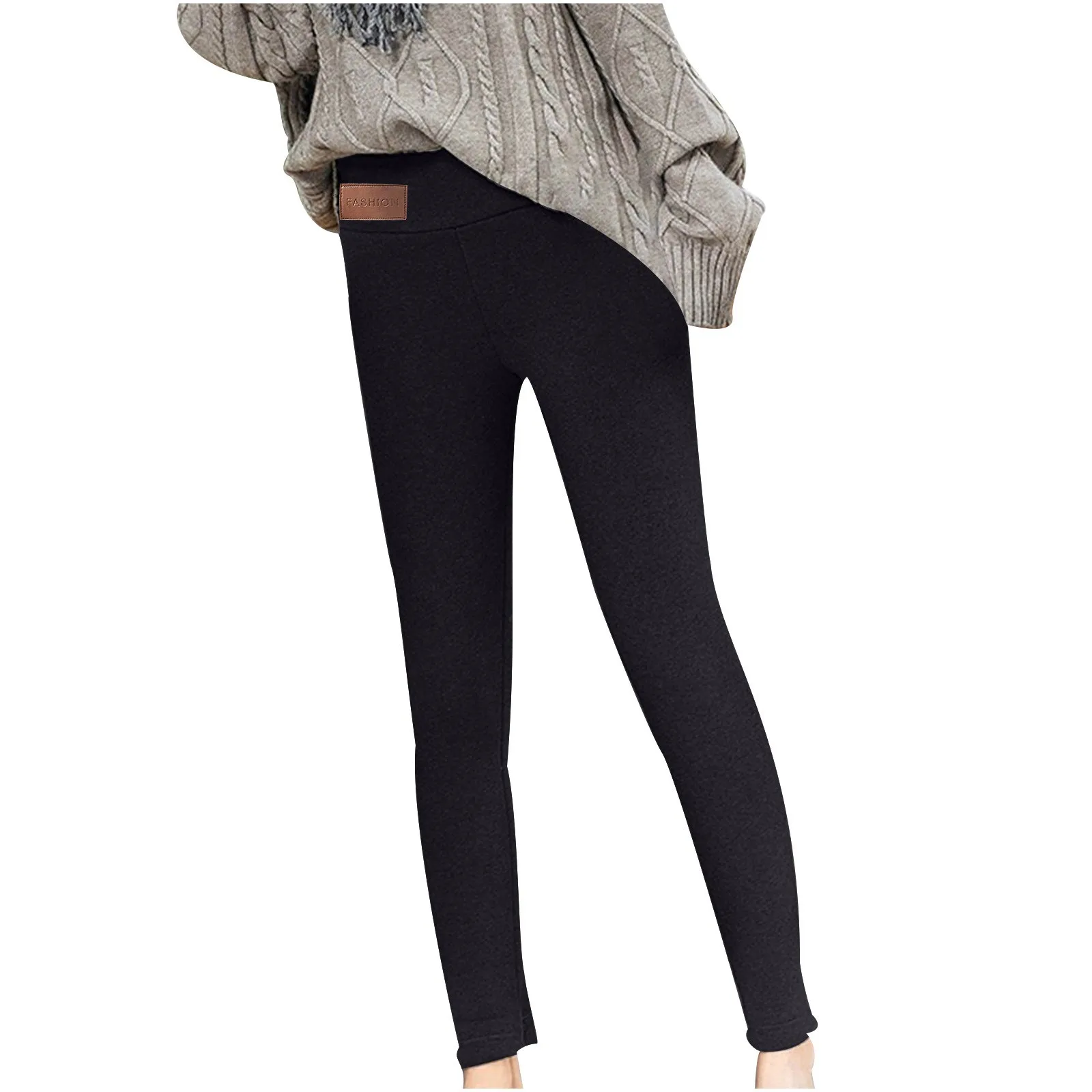 

Winter Velvet Leggings Women's Warm Pants Cold-Resistant Solid Color Leggings Stretchy Comfortable Keep Warm And Fleece Legging