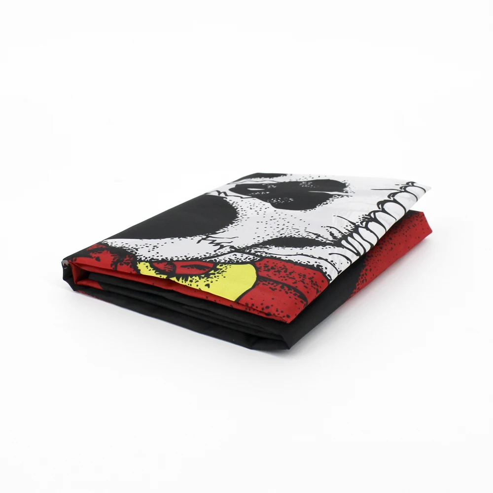 

WN 60X90 90X150cm Pirate Flag Red Scarf Skull Printed Home Party Decorative Flags And Banners For Halloween