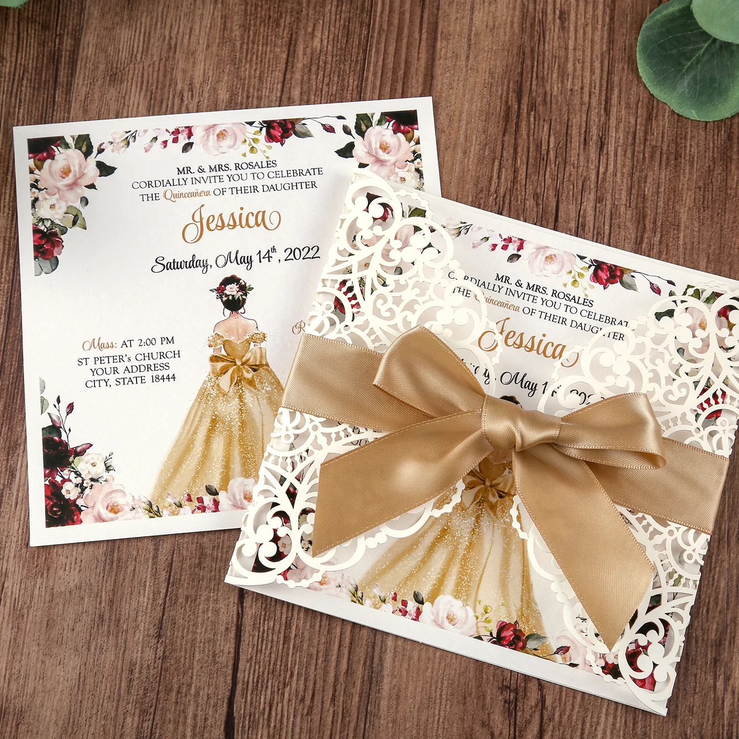 Квадратные свадебные пригласительные открытки приглашения на вечеринку в честь