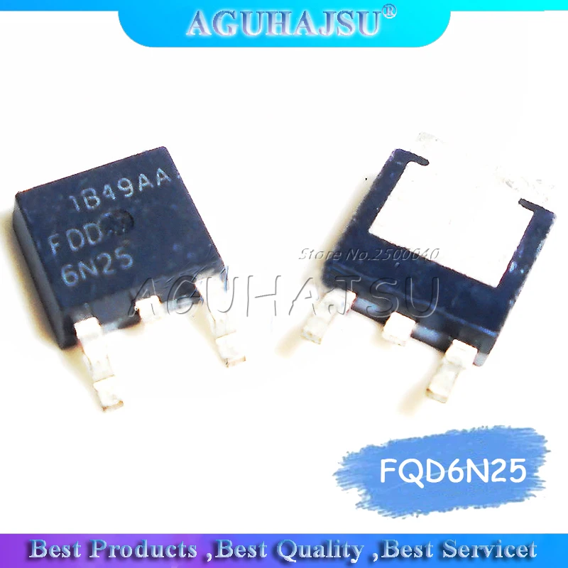 5 шт. трубка FQD6N25 FDD6N25 TO 252 MOS N канальный 250 В 4.4A|integrated circuit|circuitcircuit integre |