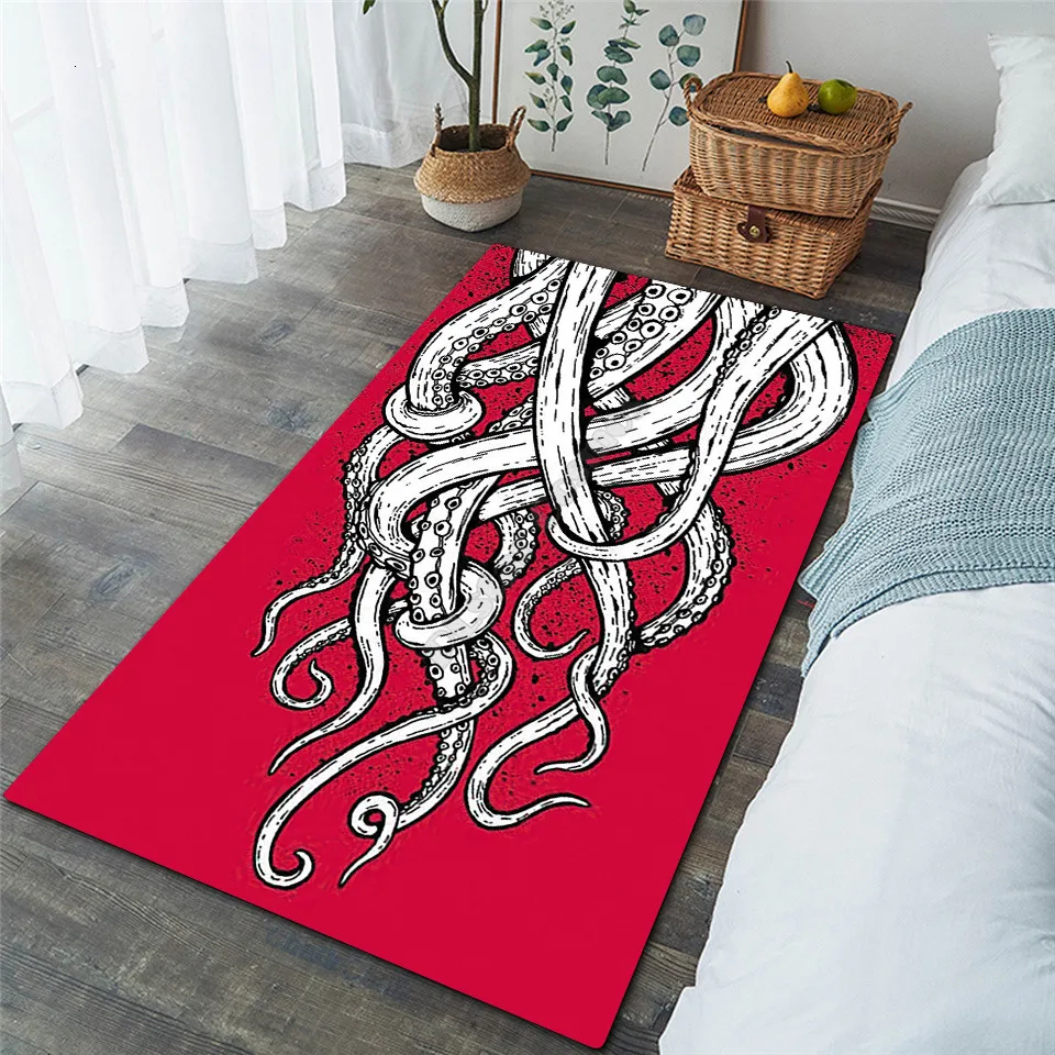 Funny Octopus 3D All Over Printed Rug Non-slip Mat Dining Room Living Room Soft Bedroom Carpet 08