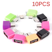 10pcslot standard micro usb to usb otg mini adapter converter connector for android cell phones black dropshipping