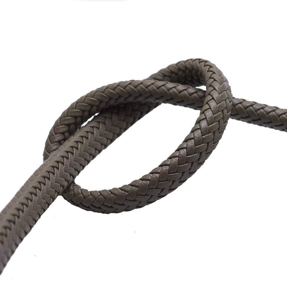 2m/lot approx 10*6mm gray leather Cord Thread Rope For DIY Bracelet ropes for men bracelet making braid cords diy | Украшения и