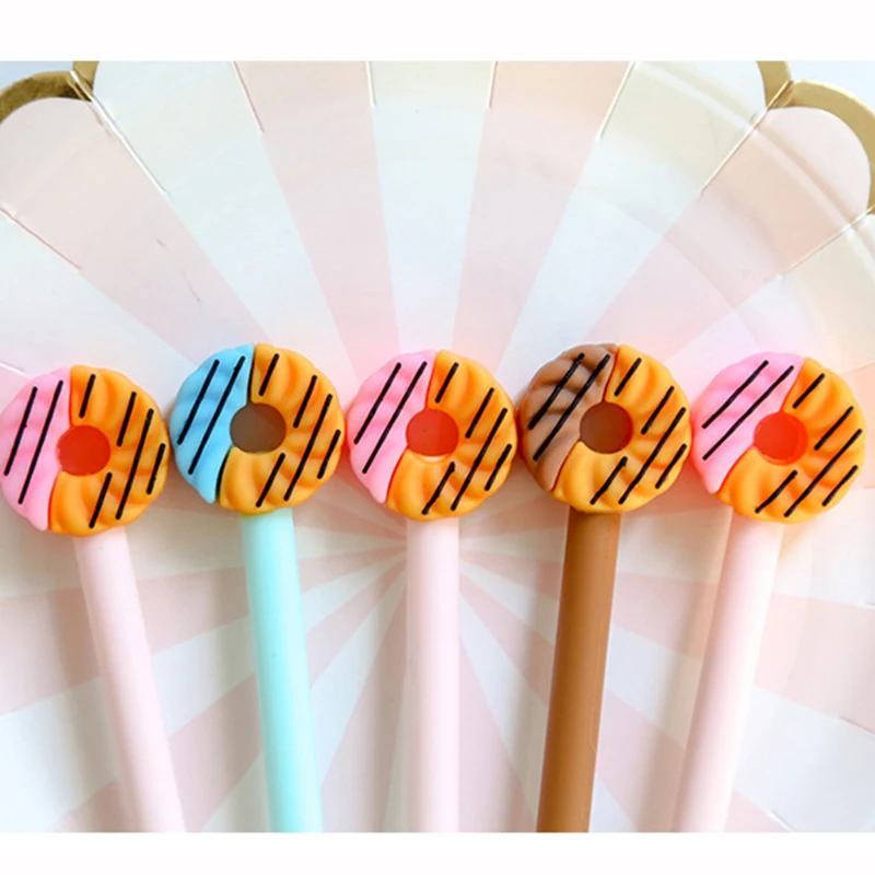 

Оптовая продажа, кавайная ручка, 36 шт., ручки для печенья, еды, для школы, офиса, милые детские призы, канцелярские принадлежности, гелевая руч...