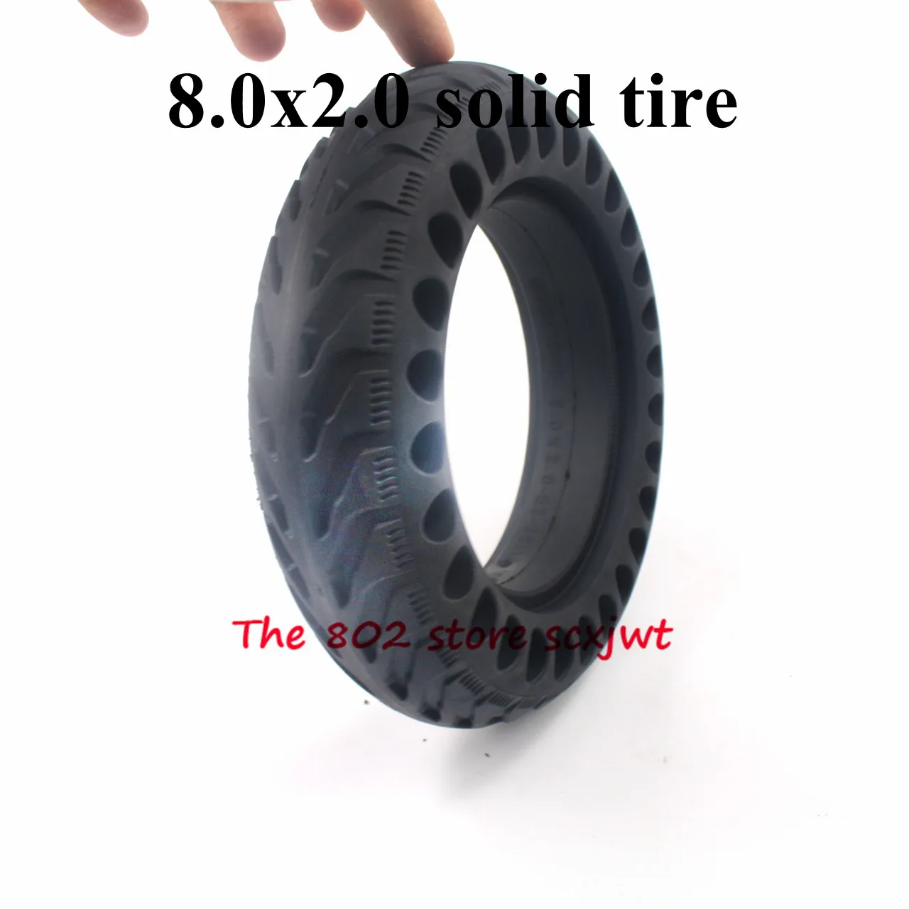 

8.0x2.0 Explosion-proof Electric Bike Scooter 8 Inch Motorcycle Solid Wheel Tires Bee Hive Holes