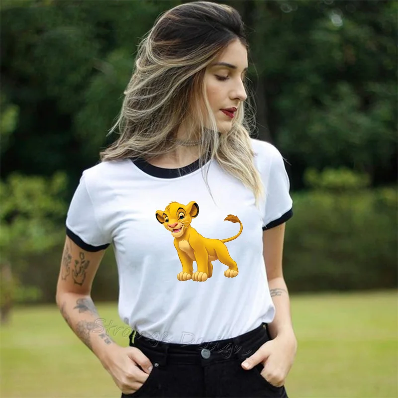 Футболка Hakuna Matata с изображением короля льва женские модные футболки Harajuku Ullzang