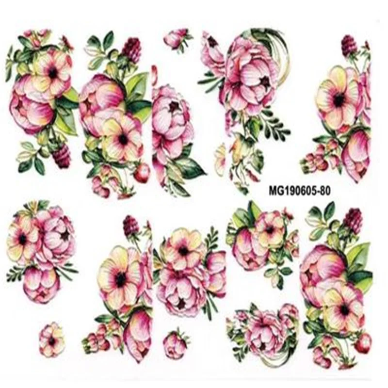 

Fashion Hot Selling 6d diy Engraved Flowers Cubic Embossment Water Slide Wet Nail Decals Manicure Nail Art Women Girls Gifts