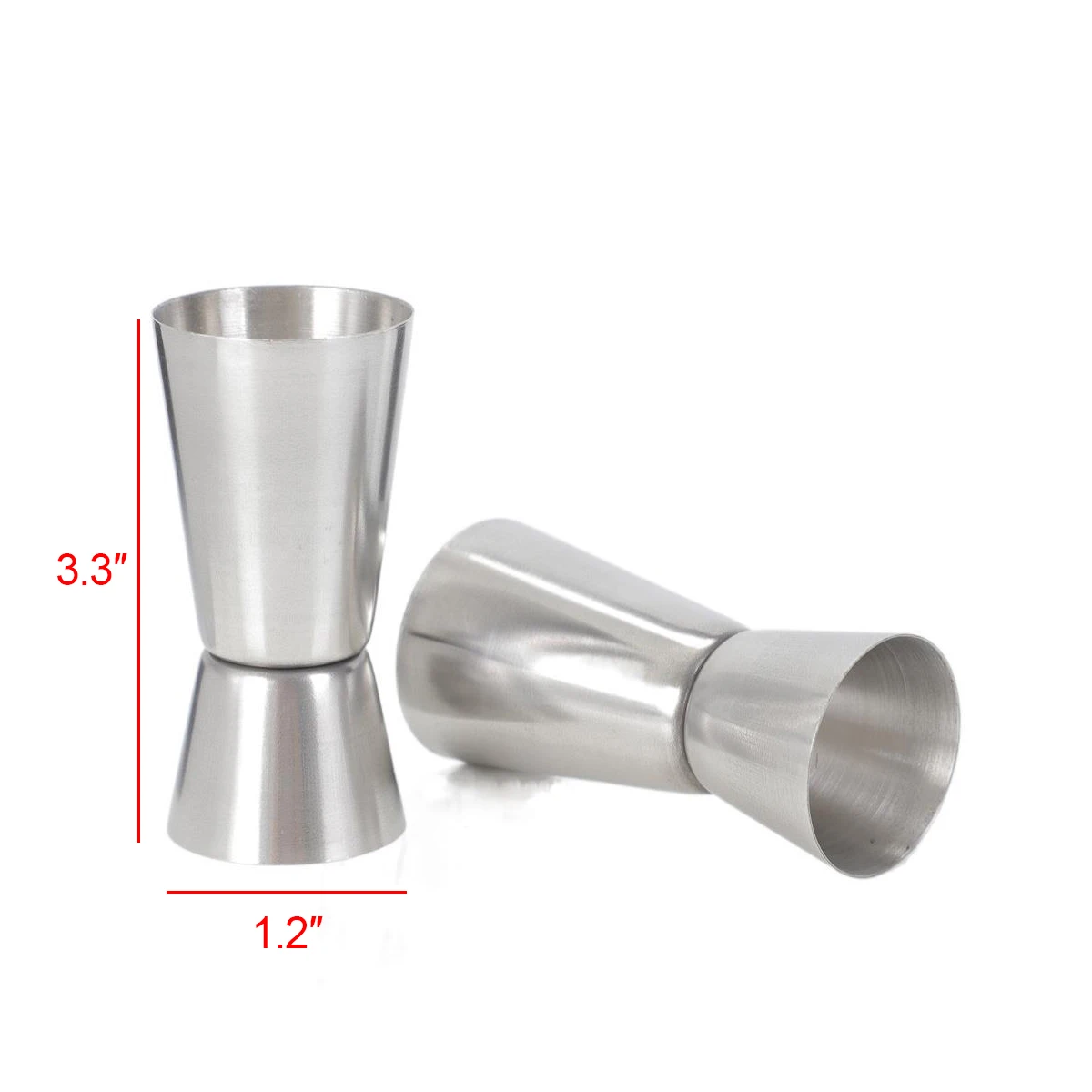 

Cocktail Bar 25/50ml Stainless Steel Cocktail Shaker Measure Cup Dual Shot Drink Spirit Measure Jigger Kitchen Gadgets