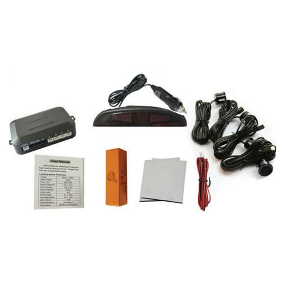 

New Wireless Car Parking Radar Car Auto Parktronic LED Parking Monitor With 4 Parking Sensors Reverse Backup Detector System Top