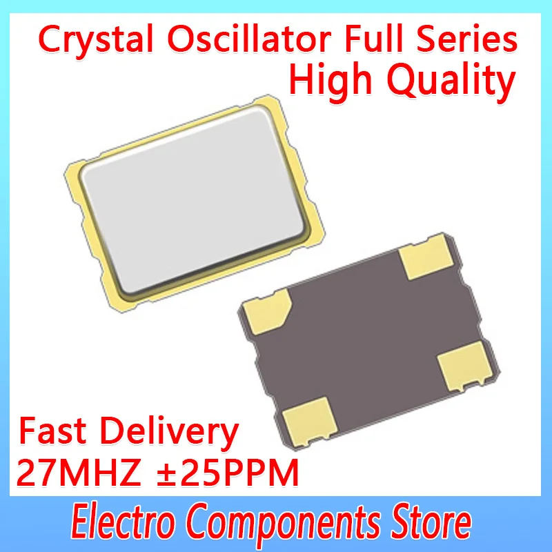 SMD 5070 активный кварцевый генератор OSC 4Pin 7050 27 МГц 2 25-5 5 В ± 25ppm 5*7 мм для WLAN Bluetooth DSC DSL