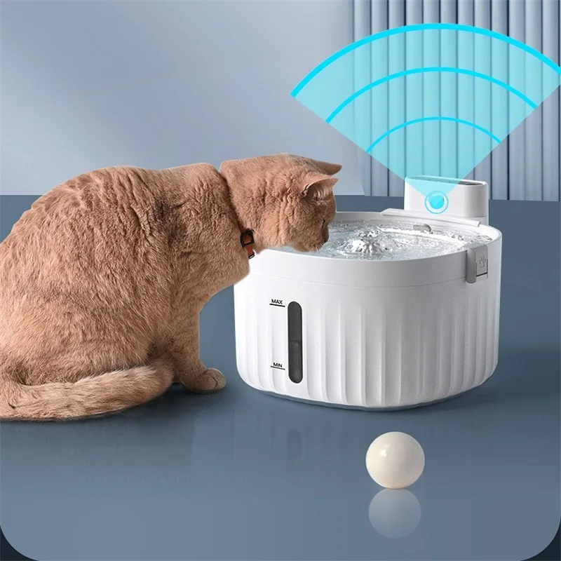 MAMY-Alimentador autom&aacute;tico con Sensor inteligente para mascotas, bebedero con filtro, dispensador de agua para perros, suministros para mascotas-1