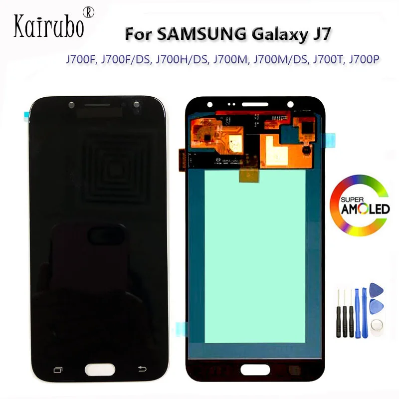 AMOLED дисплей 5 дюйма для Samsung Galaxy J7 2015 J700 J700F J700H ЖК экран с сенсорным дигитайзером в