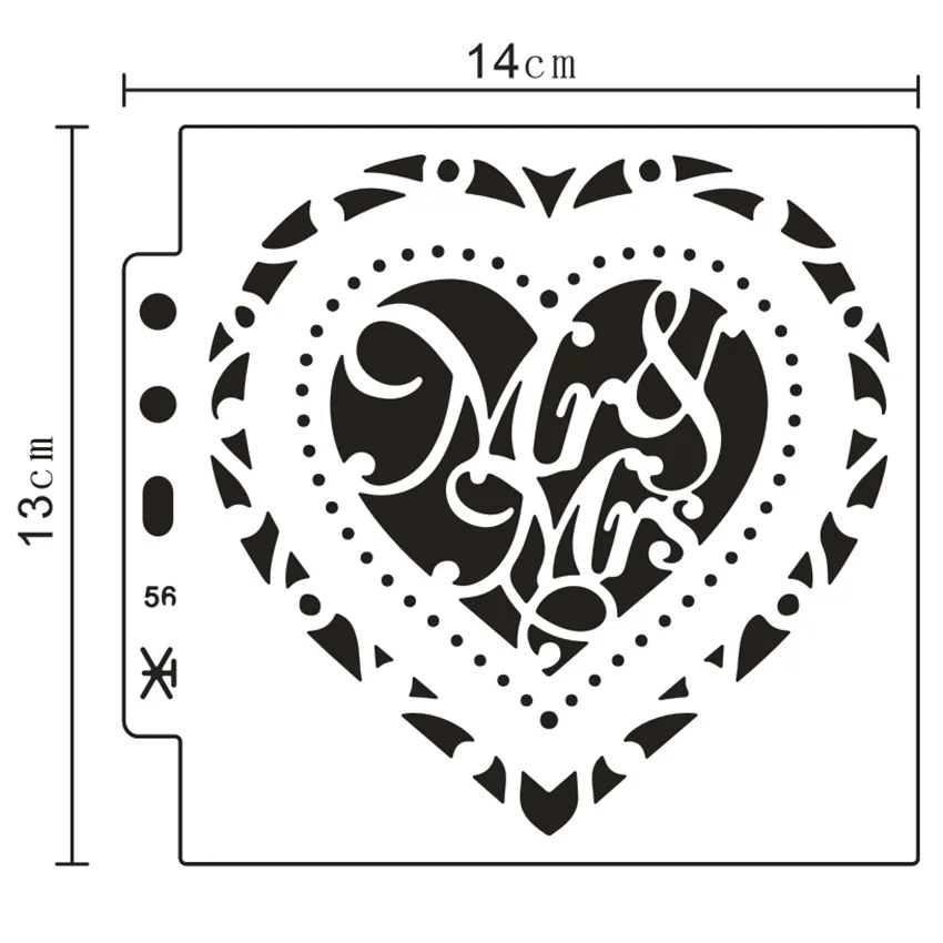 13x14 см свадебное дерево Скрап Трафареты спрей Пластик пресс-форм щит форма для