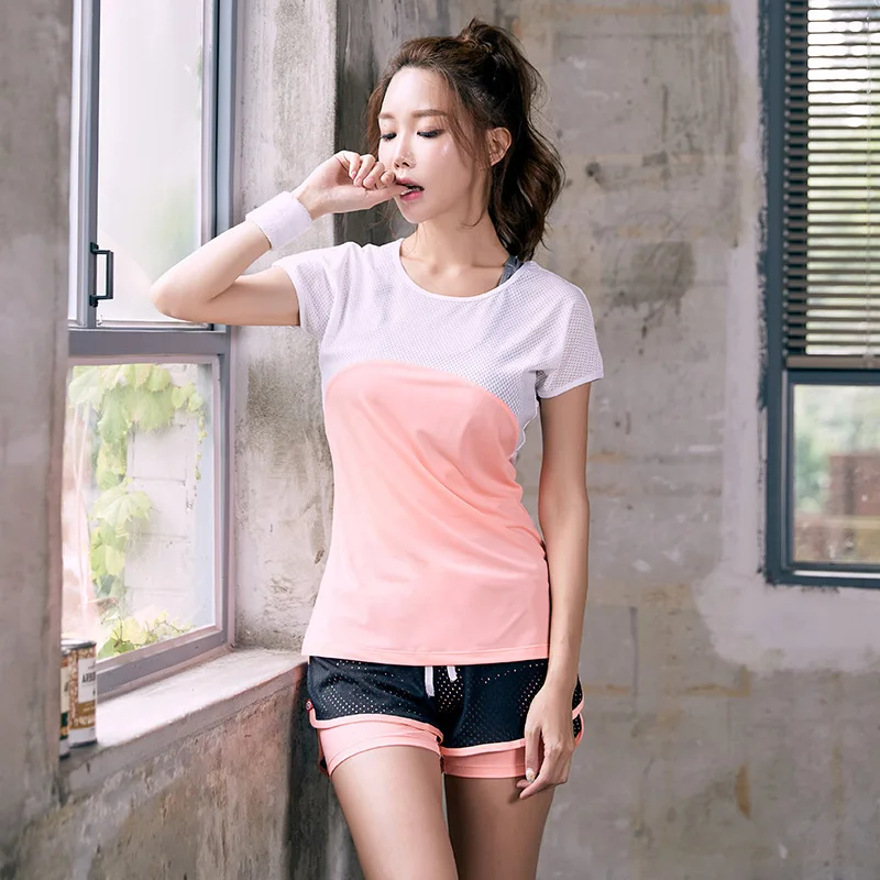 Женские сетчатые Лоскутные комплекты из 2 предметов для бега дышащие сексуальные