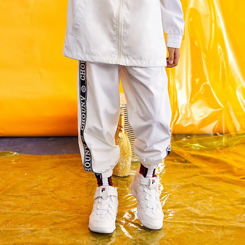 Only pants Детский костюм для джазового танца и барабана одежда для уличных танцев спортивный комплект в стиле хип-хоп с длинными рукавами для мальчиков и девочек, топы и штаны, SD2097 - Цвет: Only pants