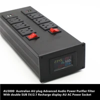 au3000 australian au plug advanced audio power purifier filter with double usb 5v2 1 recharge display au ac power socket