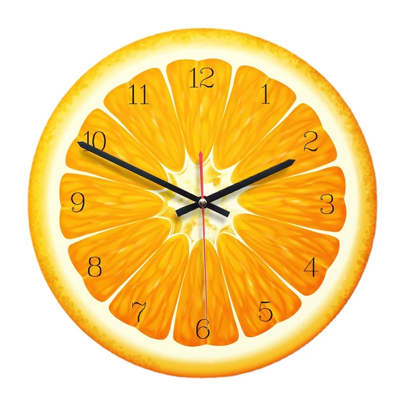 

Creative Fruit Style Wall Clock Lime Modern Kitchen Clock Watch Home Decor Living Room Clock Tropical Fruit Wall Art Timepieces