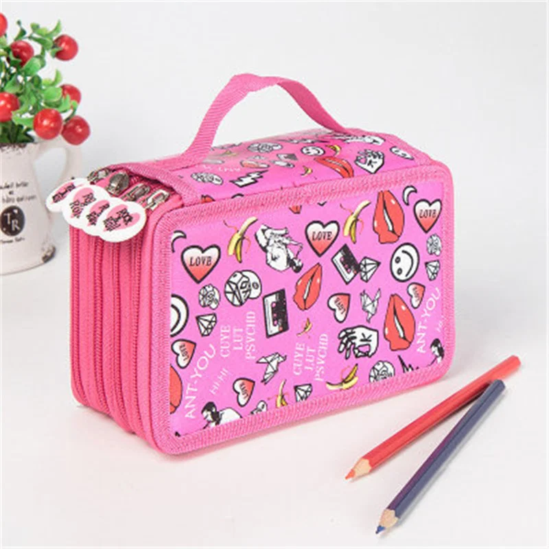 

36/48/72 Slots Pencil Case School Pencilcase for Girls Boys Penal Pen Box Large Capapcity Stationery Bag Big Pouch Supplies Kit