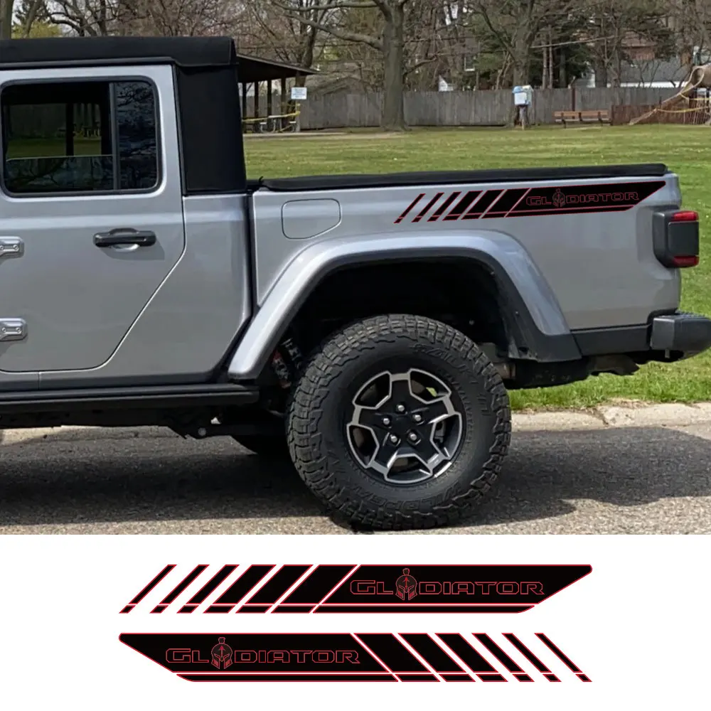 Наклейки для заднего багажника боковые полосы Jeep Gladiator JT автомобильные наклейки