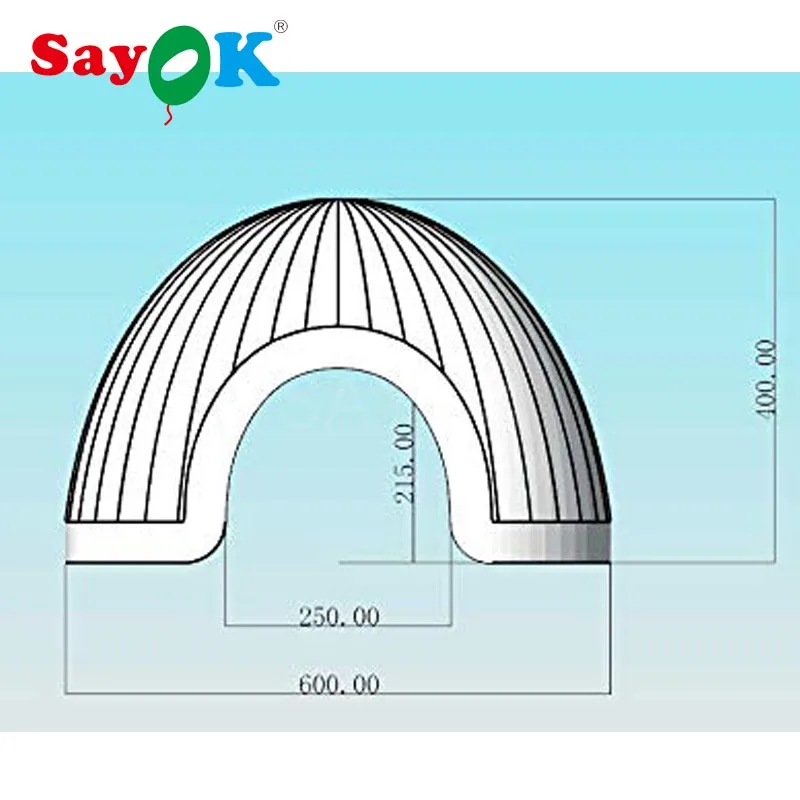 Коммерческая надувная палатка-шатер (диаметр 6 м/20 футов) палатка для освещения