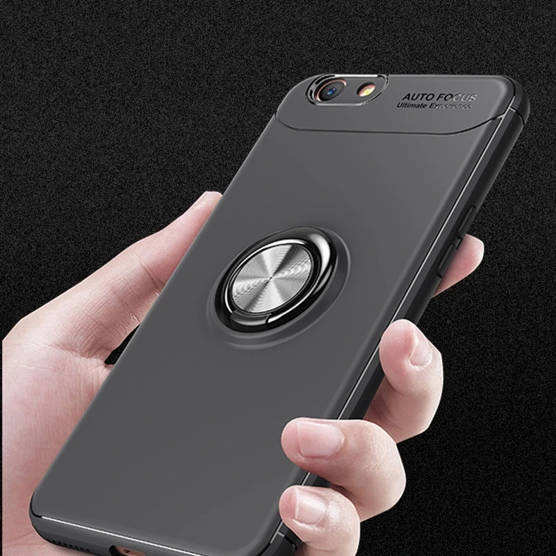 Силиконовая жесткая задняя крышка Подставка с магнитным кольцом противоударный