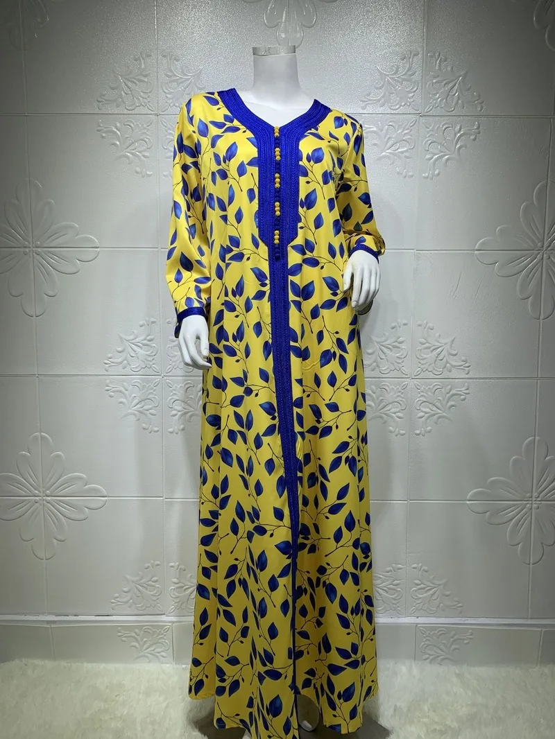 Ramadan Eid Mubarak Hijab Dress for Women Modest Muslim Jalabiya Dubai Abaya Turkey Arabic Moroccan Kaftan Islamic Clothing 2021