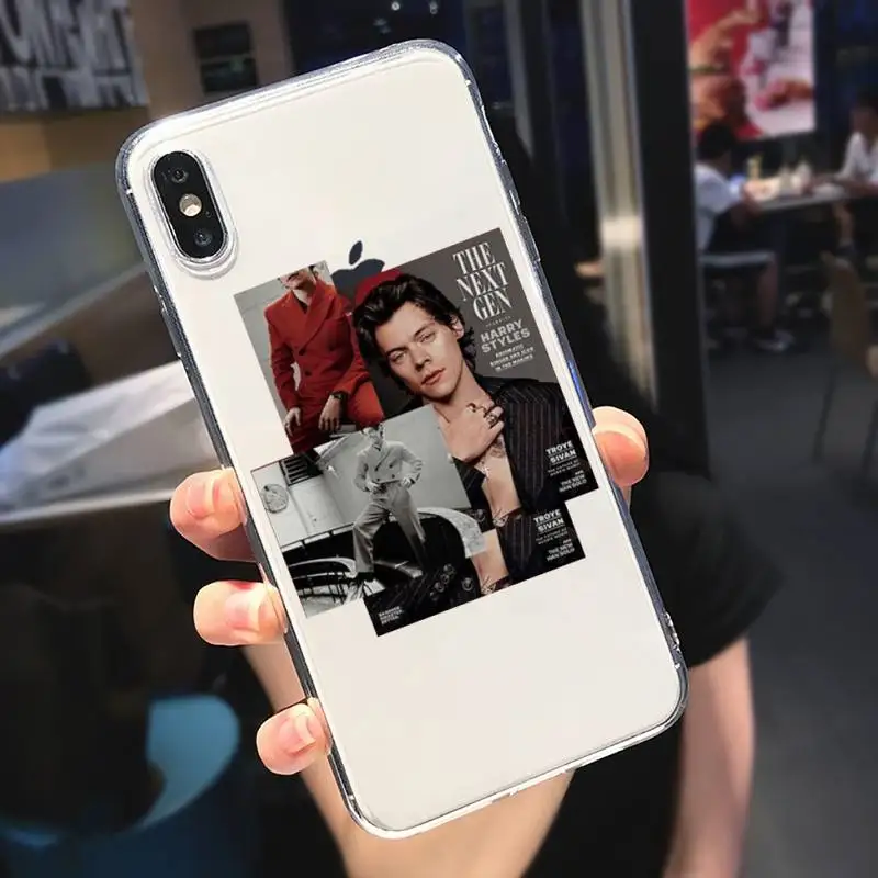 

Harry Styles New rose color treat Phone Case Transparent soft For iphone 5 6 7 8 11 12 s c se plus mini x xs xr pro max cover