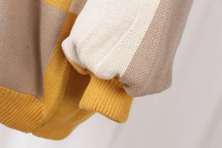 

Japanese autumn winter sweet lolita sweater bear plaid v-neck puff sleeve loose victorian cardigan coat kawaii girl loli cos