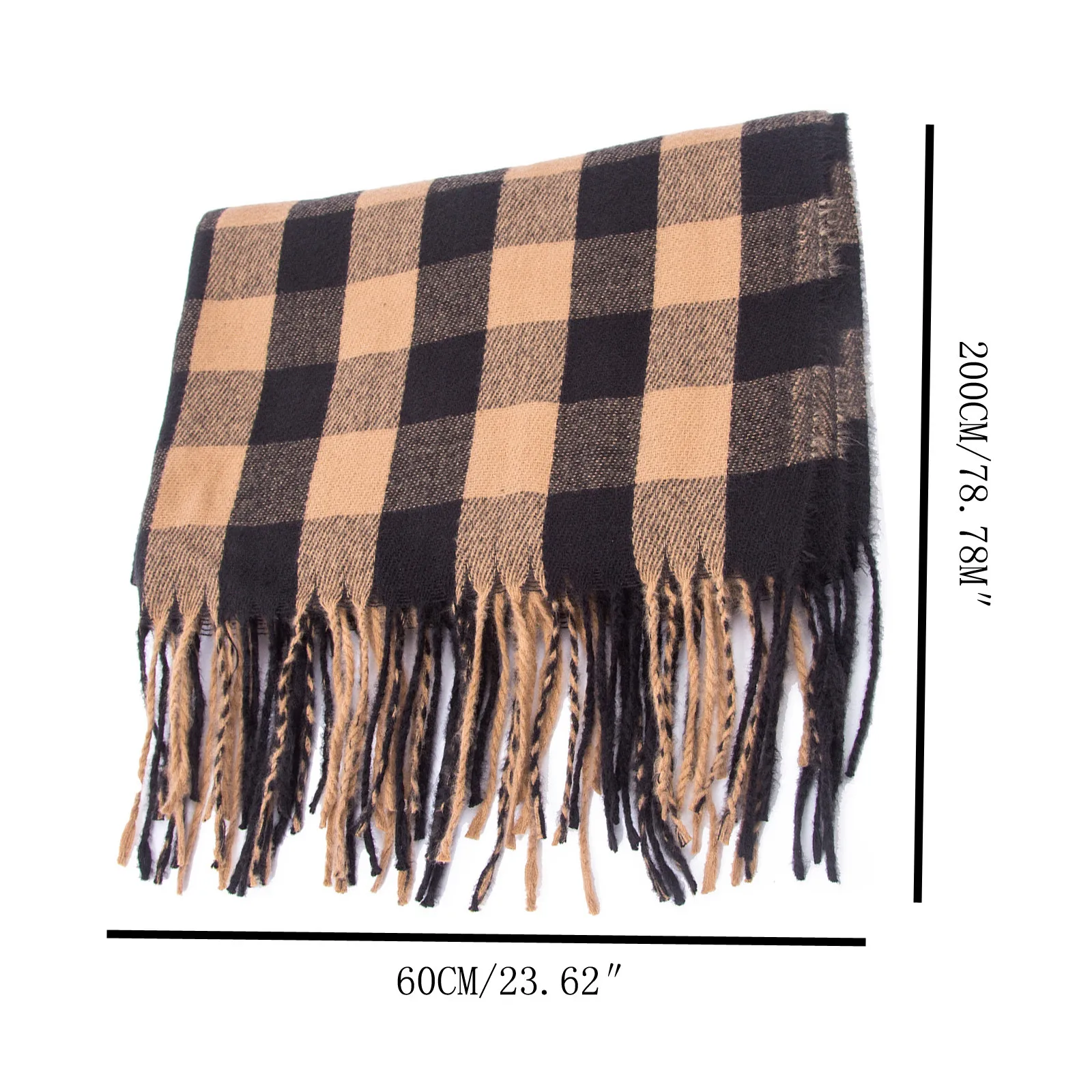 

Ladies Hot Sale Fashion Fashion Scarf Imitation Cashmere Small Plaid Lengthen Warm Shawl Warm Elegant Scarf 200*60CM F04*