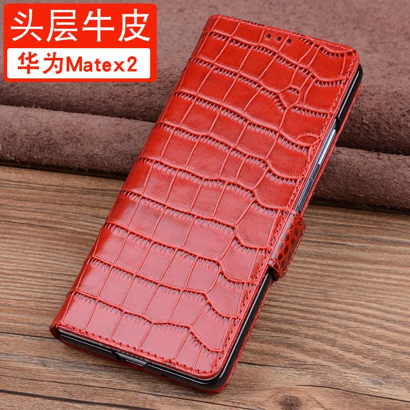 

Складной чехол-книжка из натуральной кожи для Huawei Mate X2