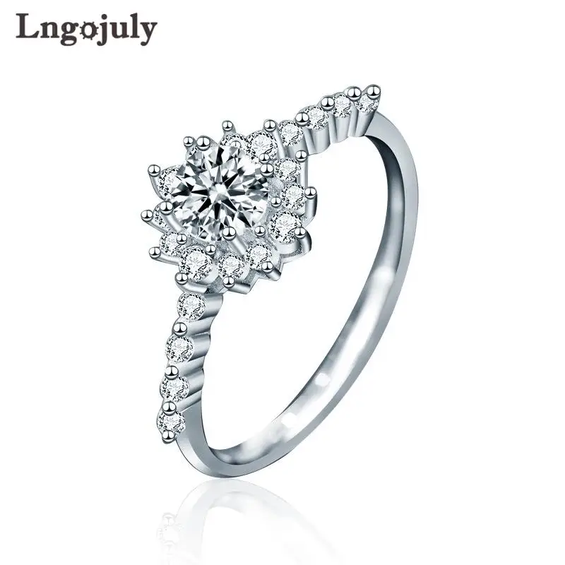 

Fine Jewelry 925 Sterling Silver Women Ring D Color Moissanite Ring For Women Luxury Engagement Party Silver 925 Wedding Ring