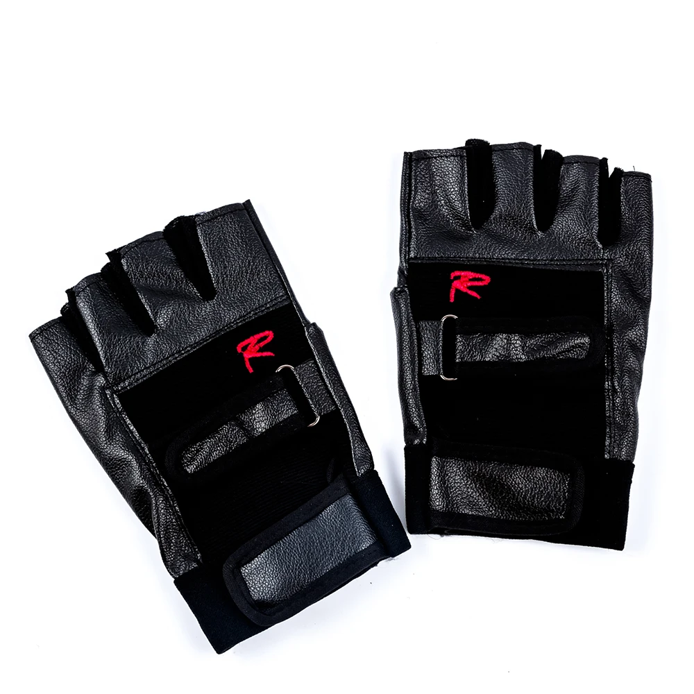 Перчатки мужские из ПУ кожи уличные теплые митенки без пальцев для вождения езды