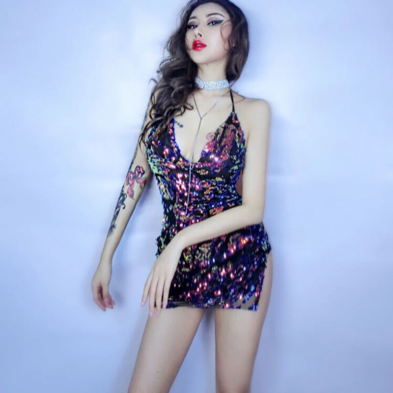 Костюм танцевальный женский для выступлений пикантный сценический костюм
