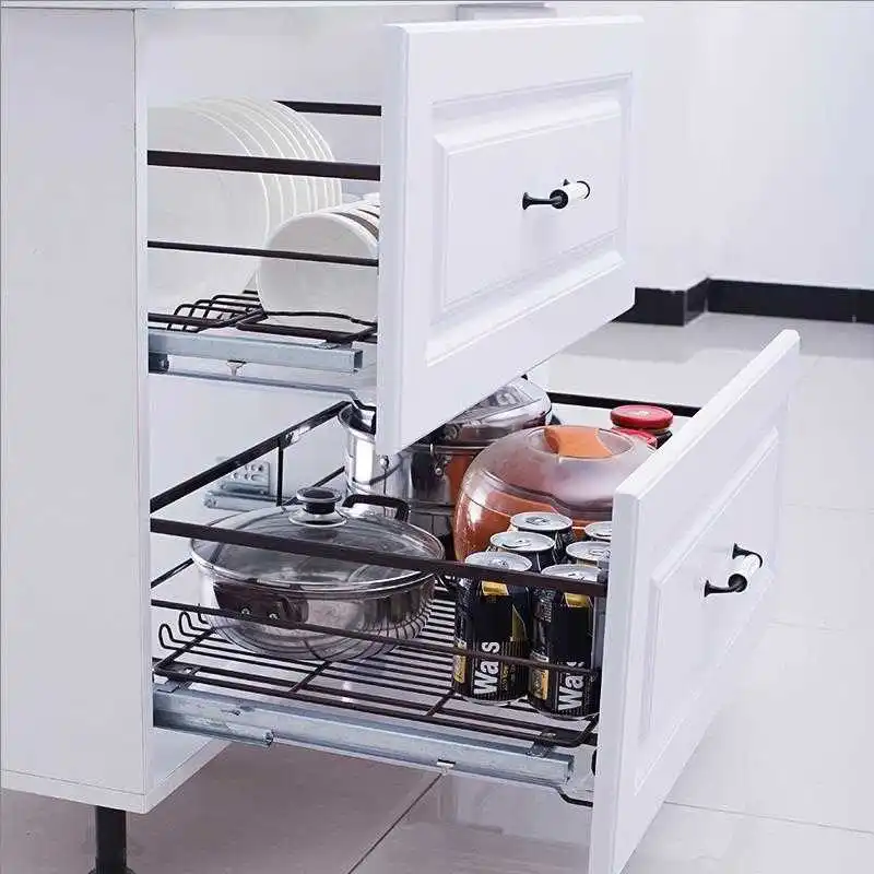 

For Accesorios Organizar Organisadores Para Armario De Cosina Stainless Steel Cocina Organizer Kitchen Cabinet Storage Basket