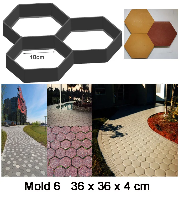 

DIY Garden Path Maker Concrete Molds Paving Mold Cement Brick Mold Stone Garden Floor Road Pave Concrete Brick Mold