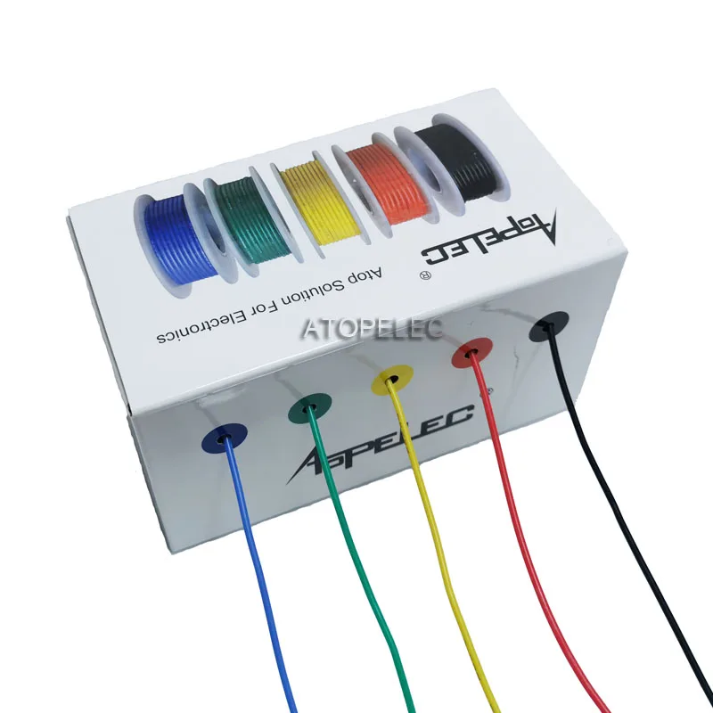 5 рулонов в коробке гибкий силиконовый провод из луженой меди супер мягкий