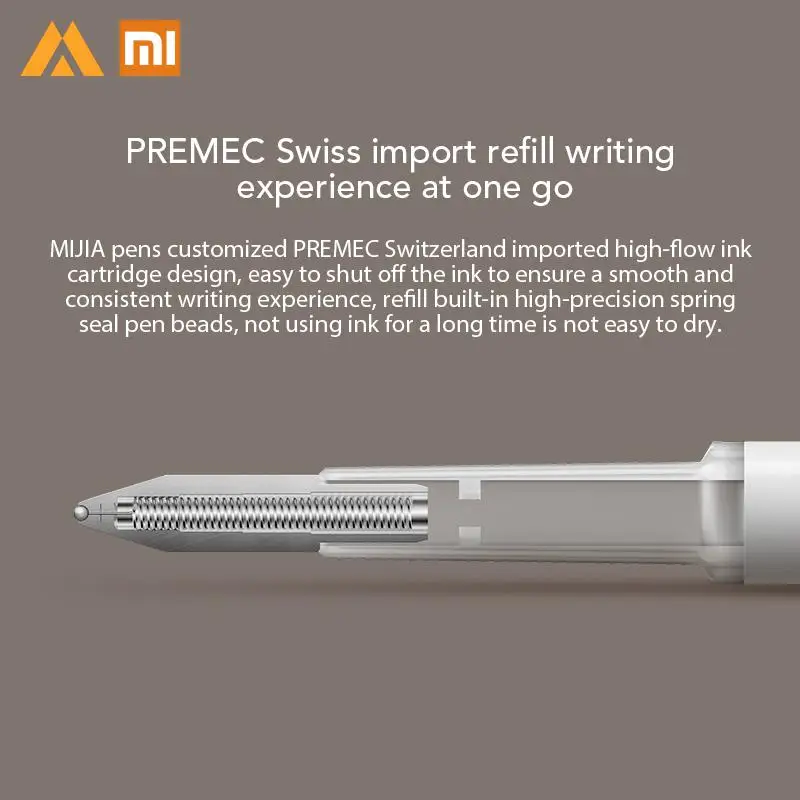 Оригинальная шариковая ручка Xiaomi Mijia с швейцарским стержнем 0 5 мм 143 для школы