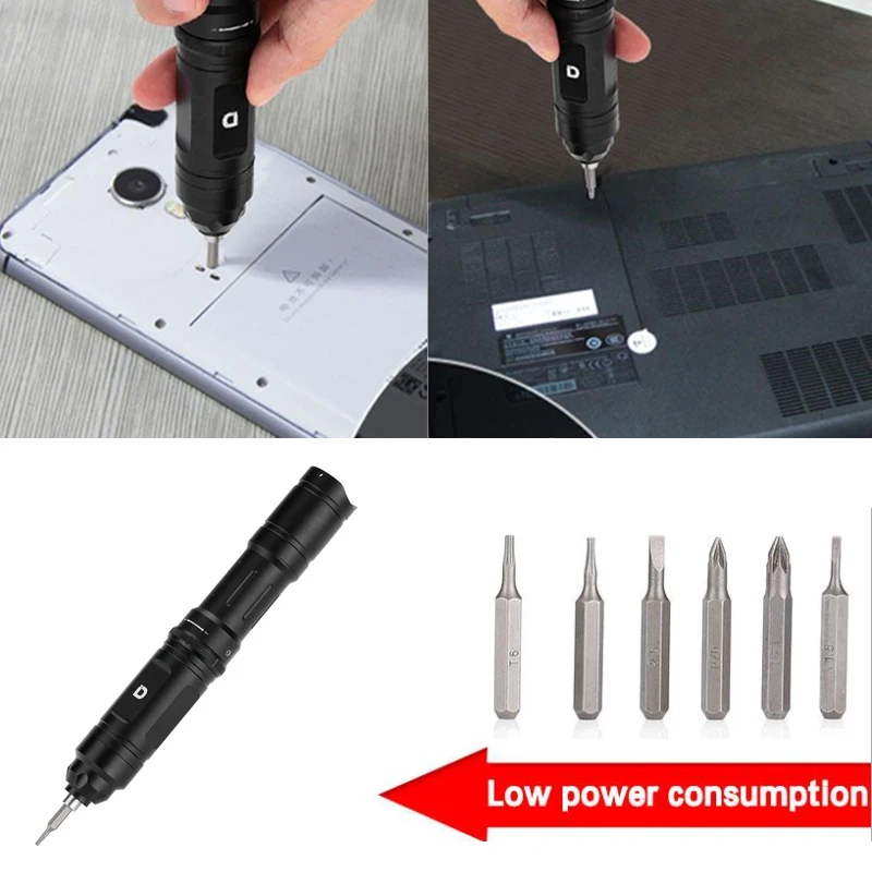 Электрический шуруповерт мини авиационный алюминий X1 ремонтный инструмент