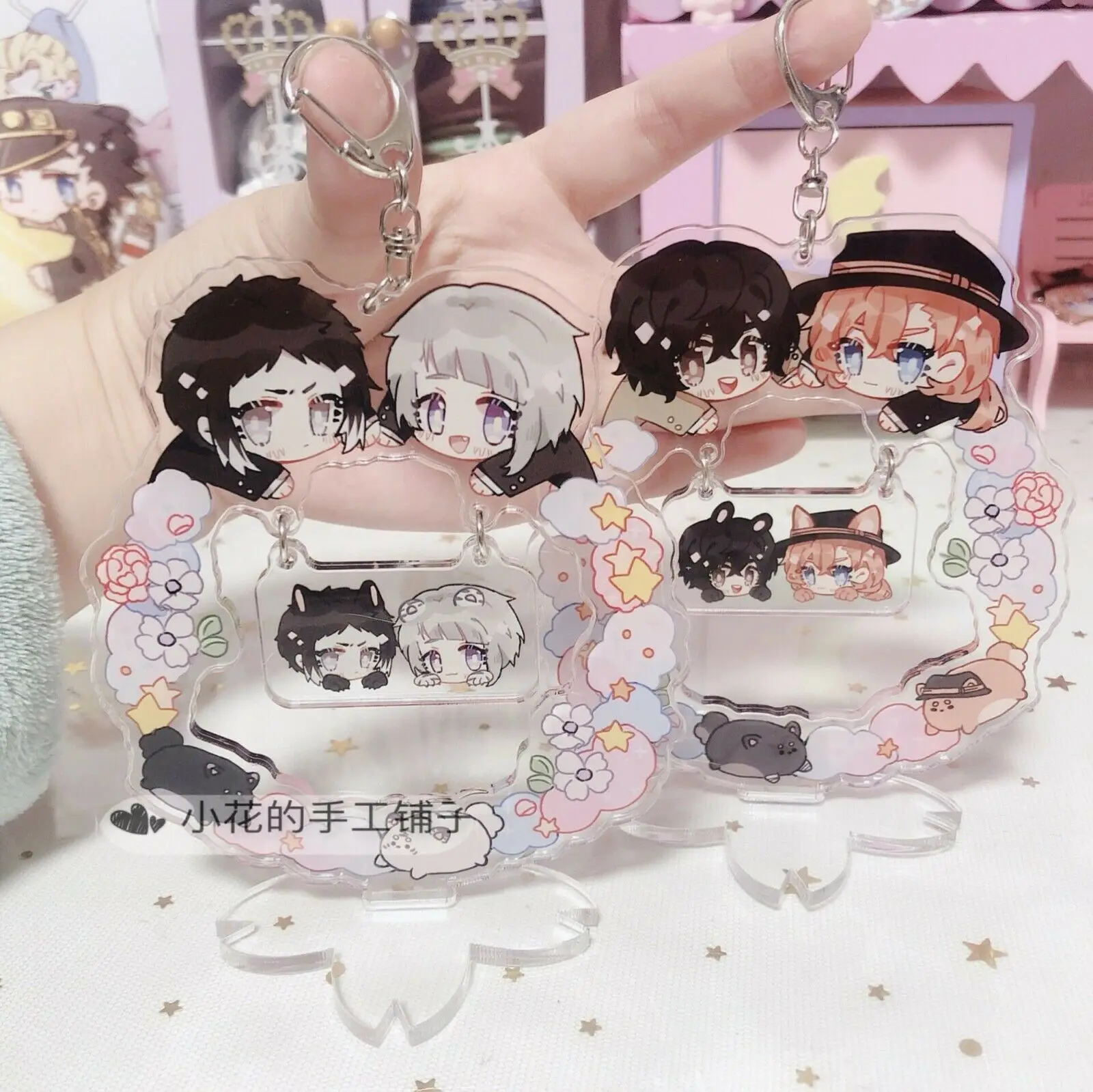 Newcosmile Bungo бродячая собачка Dazai накахара чуя Ryunosuke Akutagawa брелок с 2 боковыми
