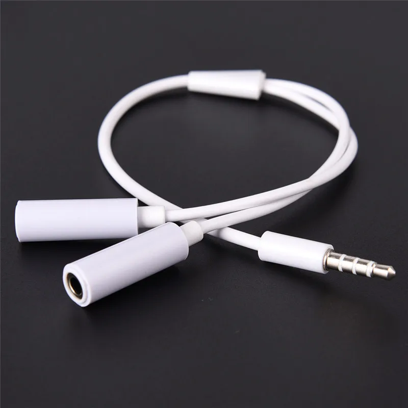 

Y Splitter Cable 3.5 mm 1 Male to 2 Dual Female Audio Cable For Earphone Headset Headphone MP3 MP4 Stereo Plug Adapter Jack