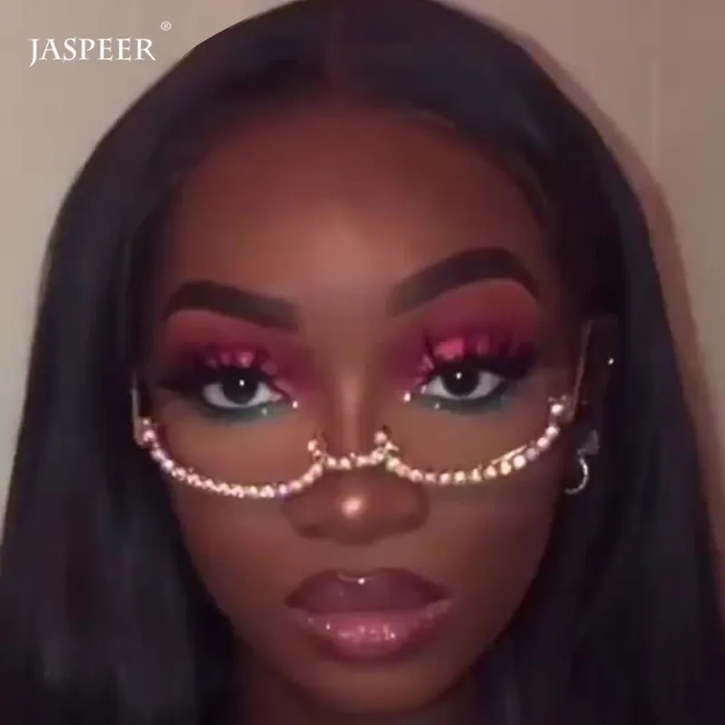 Оправа для солнцезащитных очков со стразами мужчин и женщин|Мужские очки кадры| |